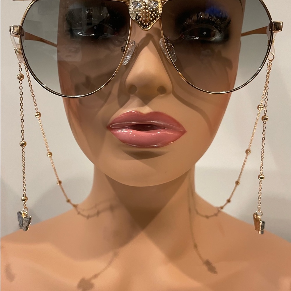 Trendy Glasses Chain with butterfly charms